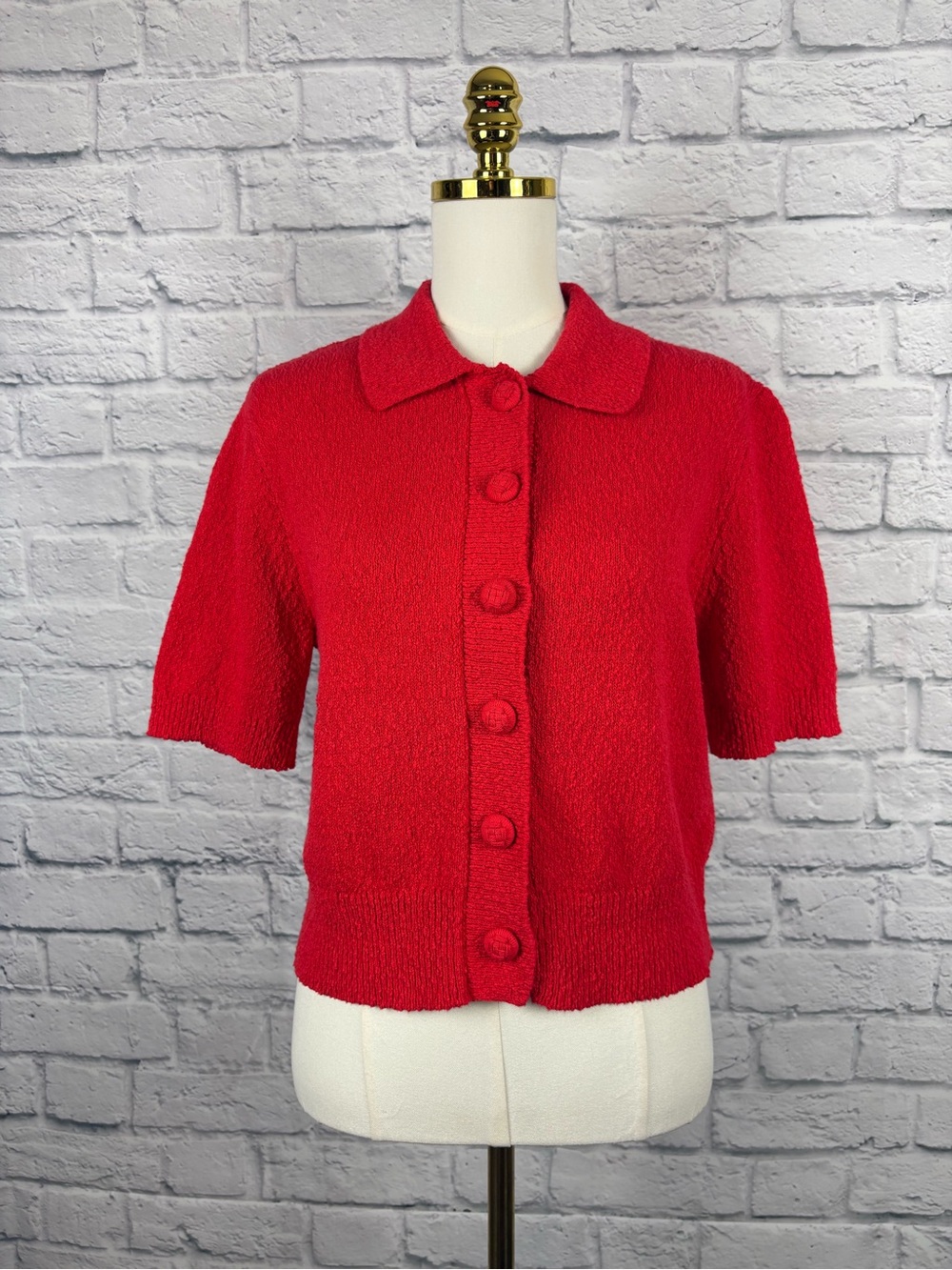 Mark & spencer Cotton Rich Textured Cropped Cardigan size M - Picture 3 of 9